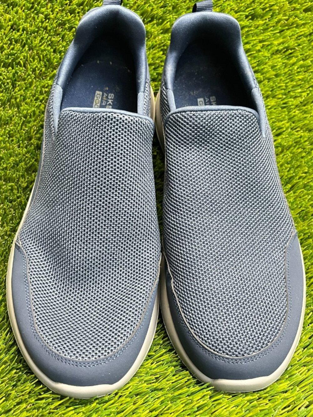 Skechers Go Walk Max Mens Size 8 Blue Gray Running Walking Slip On Shoes Sneaker - Picture 5 of 10